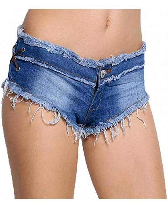 COSYOU Women Sexy Mini Denim Jeans Shorts Micro Mini Hot Pants at Women’s Clothing store