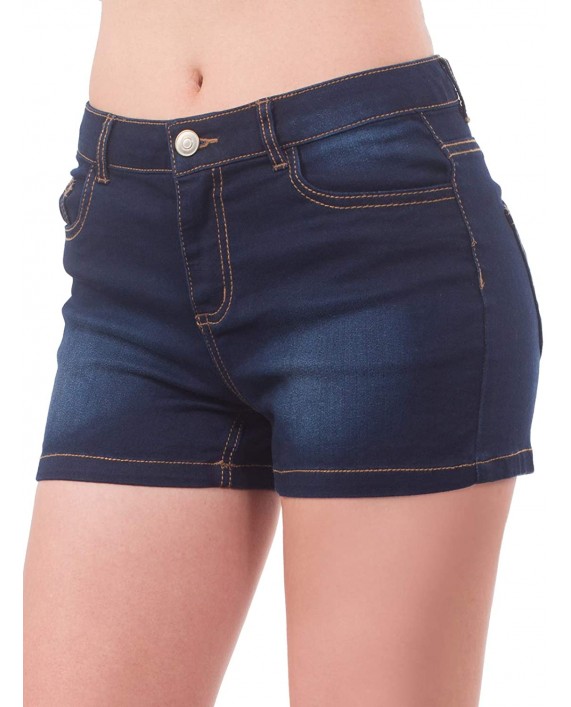 Design by Olivia Women's Classic Mid Waist Denim Jean Shorts with Pockets at Women’s Clothing store