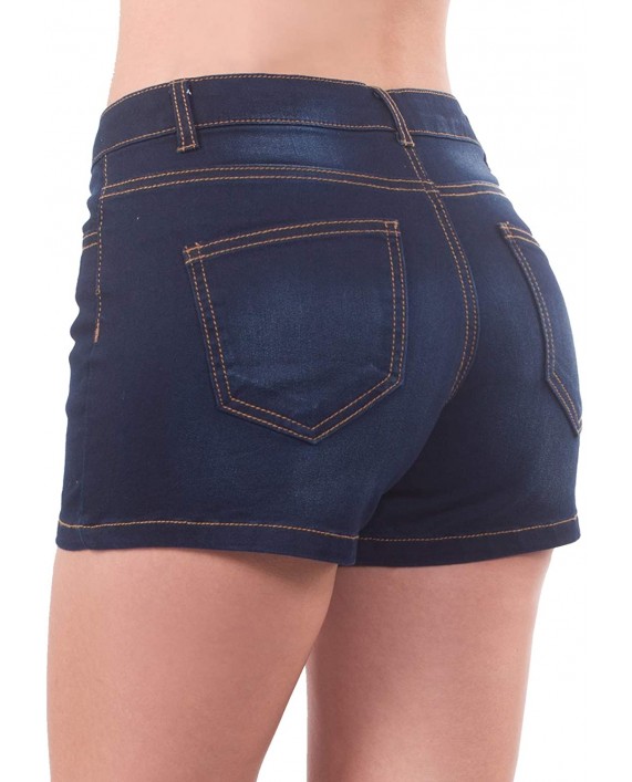Design by Olivia Women's Classic Mid Waist Denim Jean Shorts with Pockets at Women’s Clothing store