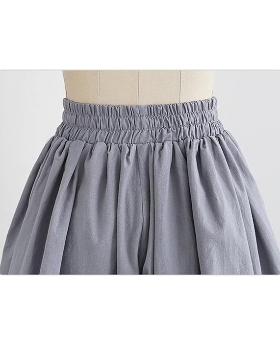 Gooket Women's Summer Chiffon Wide Leg Shorts High Waist Culottes Shorts with Decorative Drawstring at Women’s Clothing store