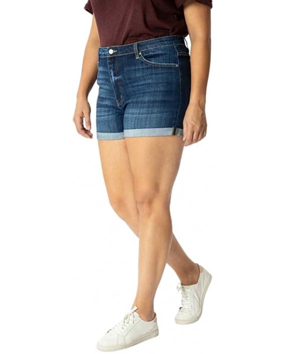 Kancan Women's Plus Size High Rise Folded Hem Shorts - KC7326D-P at Women’s Clothing store