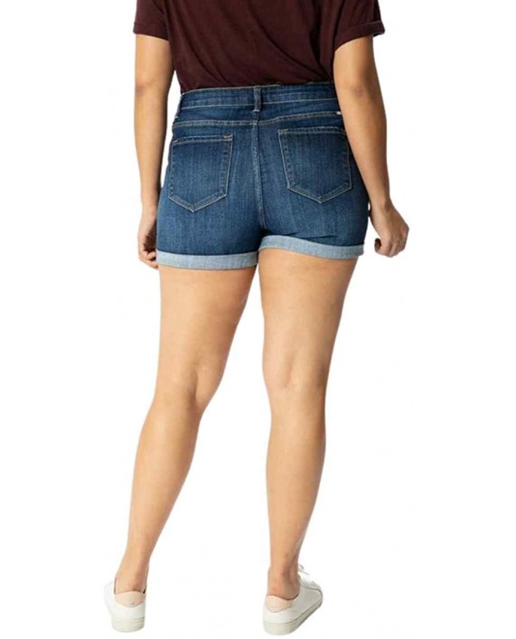 Kancan Women's Plus Size High Rise Folded Hem Shorts - KC7326D-P at Women’s Clothing store