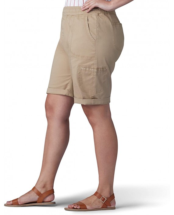 Lee Women's Plus Size Flex-to-go Relaxed Fit Pull-on Cargo Bermuda Short |