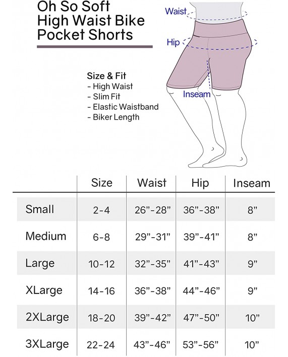 Oh So Soft High Waist Biker Shorts with Pocket Lightweight Durable and Stretchy for Plus Size Women at Women’s Clothing store