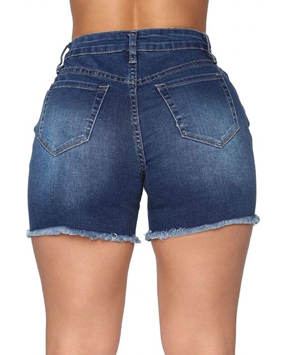 WAYRUNZ Womens Mixer Distressed Denim Shorts Bermudas Junior Short Jeans at Women’s Clothing store