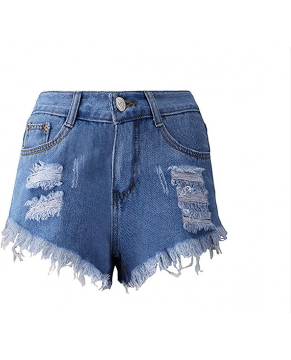 Women's Casual Stretchy Denim Shorts Hot Pants with Pockets at Women’s Clothing store