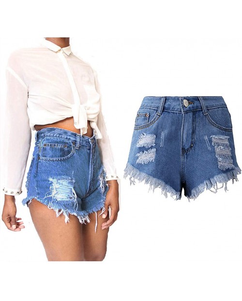 Women's Casual Stretchy Denim Shorts Hot Pants with Pockets at  Women’s Clothing store