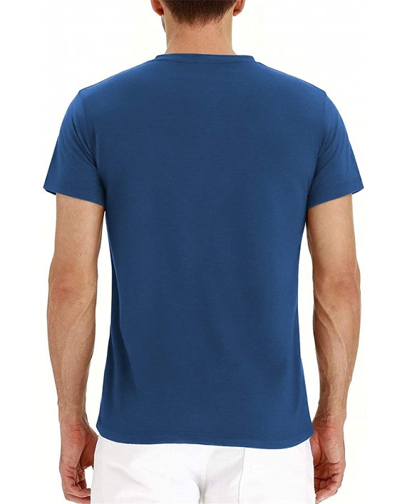 Aiyino Mens Casual Slim Fit Long Sleeve Henley T-Shirts Cotton Shirts at Men’s Clothing store