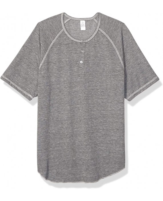 Alternative Men's Eco-Jersey Raglan Henley T-Shirt at Men’s Clothing store