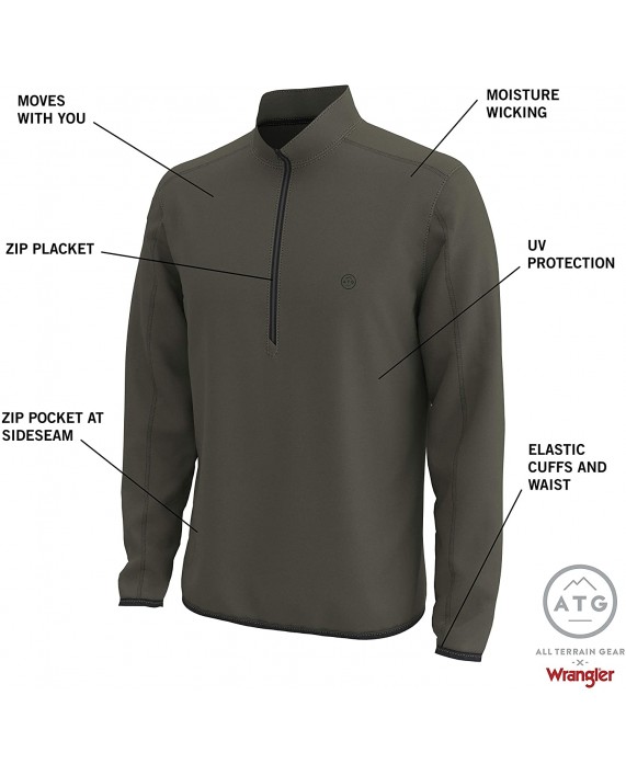 ATG by Wrangler Men's 1 2 Zip Pullover Shirt at Men’s Clothing store