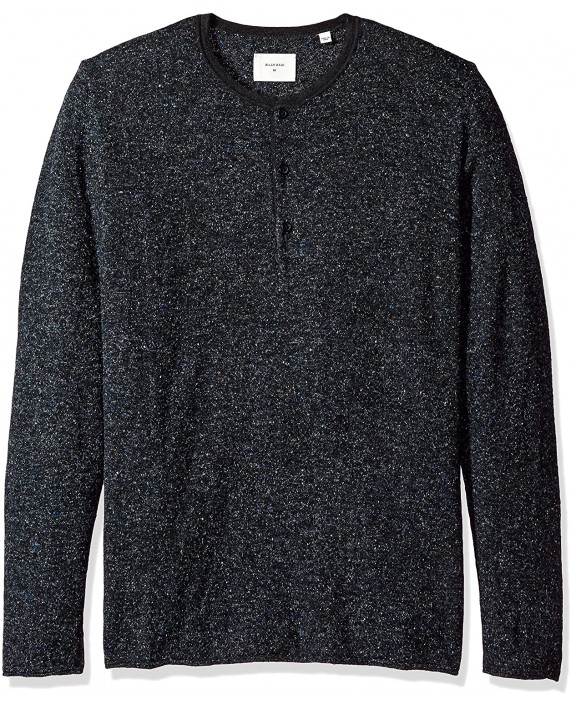 Billy Reid Men's Speckled Long Sleeve Sweater Henley at Men’s Clothing store