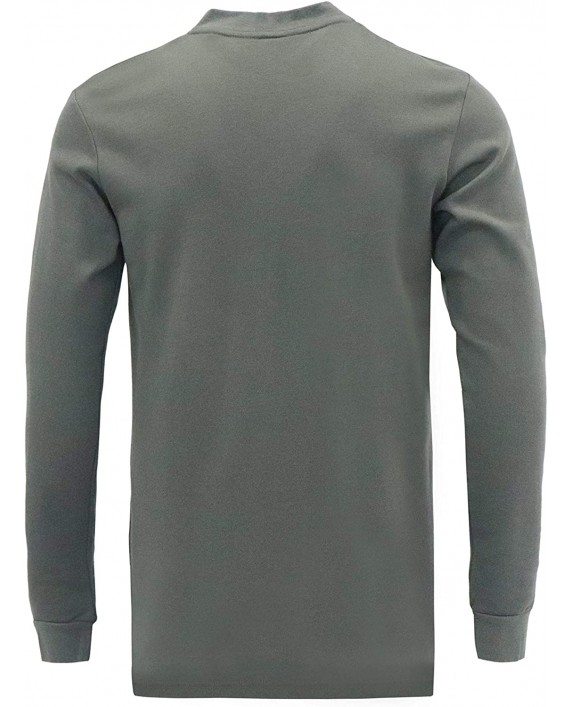 BOCOMAL FR Shirts Flame Resistant Shirts NFPA2112 7oz Work Men's Fire Retardant Henley Shirt at Men’s Clothing store
