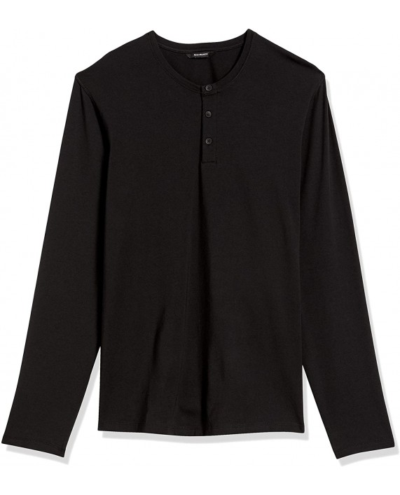 Brand - Peak Velocity Men's Pima Cotton Modal Long Sleeve Henley Shirt