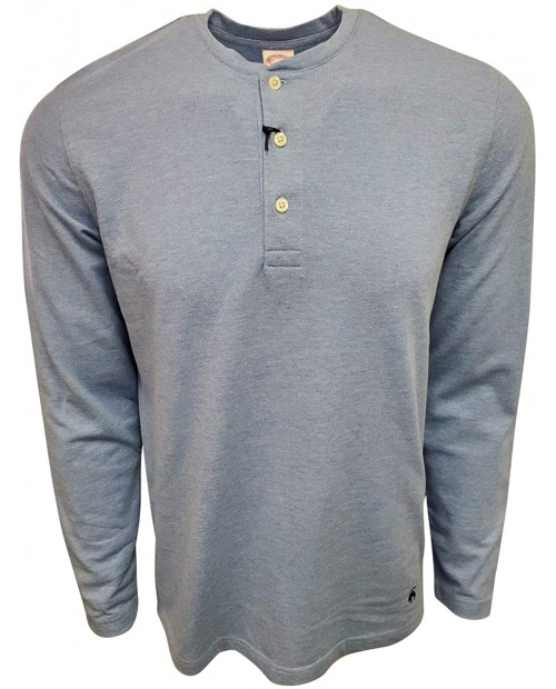 Brooks Brothers Men's Cotton Henley Long Sleeve T-Shirt at  Men’s Clothing store