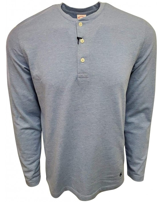 Brooks Brothers Men's Cotton Henley Long Sleeve T-Shirt at Men’s Clothing store