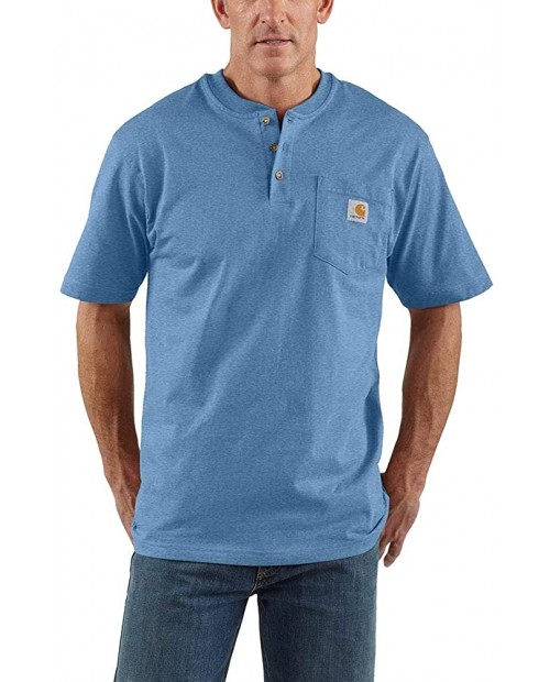Carhartt Men's Workwear Pocket Henley Shirt Regular and Big & Tall Sizes Coastal Heather X-Large at  Men’s Clothing store