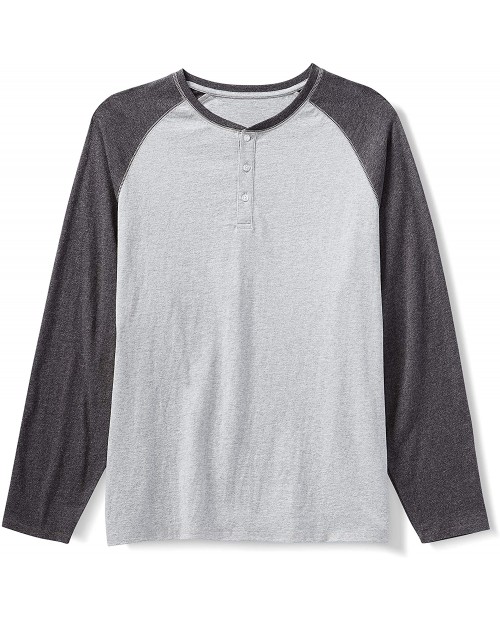  Essentials Men's Big & Tall Long-Sleeve Henley Shirt fit by DXL