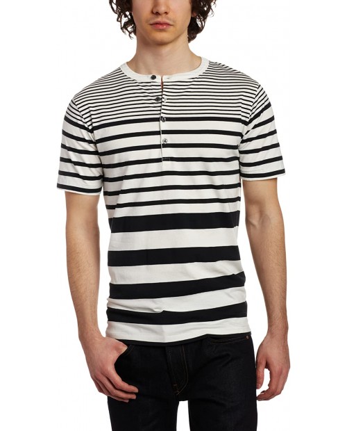 French Connection Men's High Jump Street Short Sleeve Henley Shirt at  Men’s Clothing store