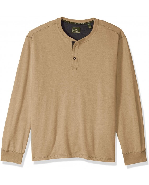 G.H. Bass & Co. Men's Carbon Long Sleeve Jersey Henley Solid Shirt at Men’s Clothing store
