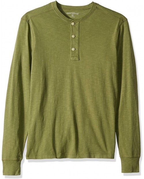 J.Crew Mercantile Men's Long-Sleeve Garment-Dyed Henley Small Camp Green at  Men’s Clothing store