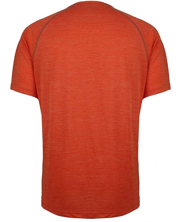 LeeHanTon Performance Henley Shirts for Men Casual Slim Fit Short Sleeve Summer T Shirts Melange Jersey at Men’s Clothing store