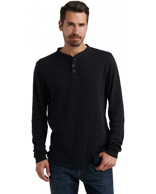 Lucky Brand Men's Long Sleeve Snap Henley at  Men’s Clothing store
