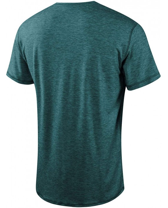 Moomphya Men's Classic Comfort Soft Short Sleeve Henley Active T Shirts B1 Green 2X-Large at Men’s Clothing store