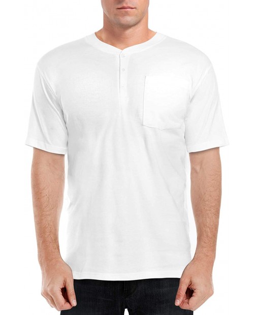 QUALFORT Men's Henley T-Shirt Short Sleeve Cotton Lightweight Tops S-XXL at  Men’s Clothing store