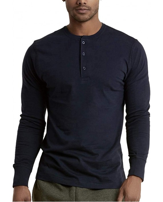 ToBeInStyle Men's Long Sleeve Henley Shirt at Men’s Clothing store