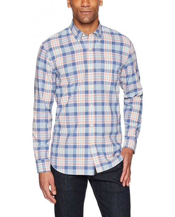 Brand - Goodthreads Men's Standard-Fit Long-Sleeve Lightweight Madras Plaid Shirt