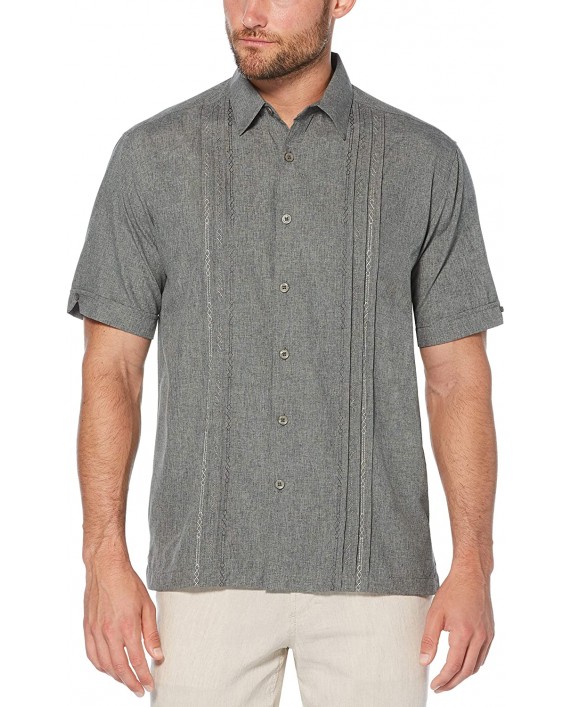 Cubavera Men's Embroidered Panel Chambray Shirt at Men’s Clothing store