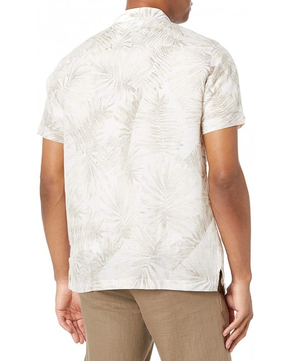 Cubavera Men's Short Sleeve L C Palm Print Shirt at Men’s Clothing store