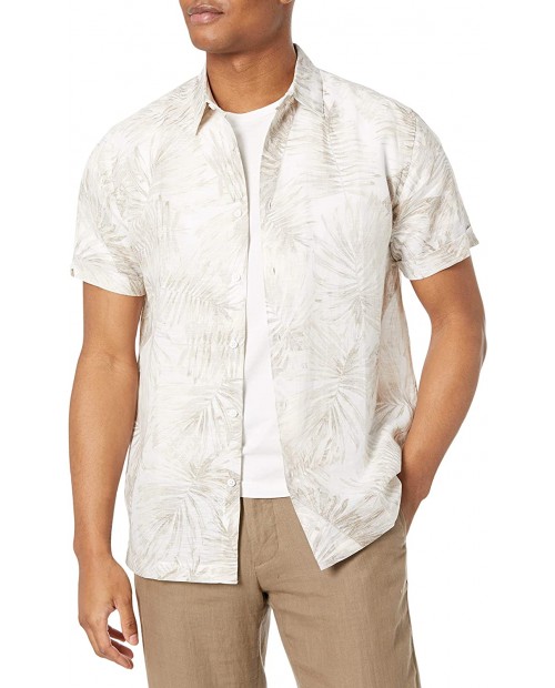 Cubavera Men's Short Sleeve L C Palm Print Shirt at  Men’s Clothing store