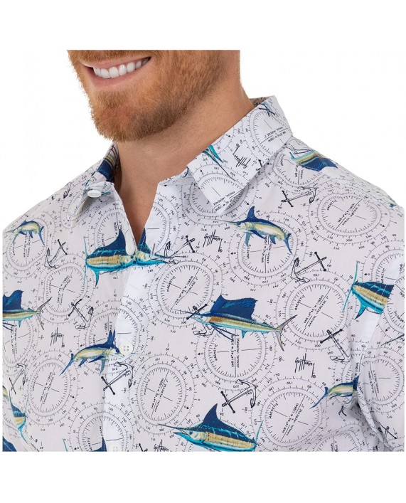 Guy Harvey Men’s Printed Short Sleeve Woven Shirt at Men’s Clothing store