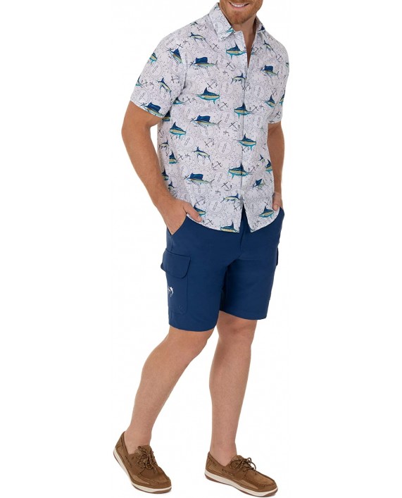 Guy Harvey Men’s Printed Short Sleeve Woven Shirt at Men’s Clothing store