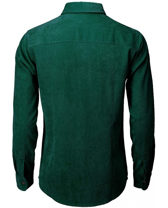 H2H Men's Casual Shirt Long Sleeve Classic Woven Shirt Thermal Shirt at Men’s Clothing store