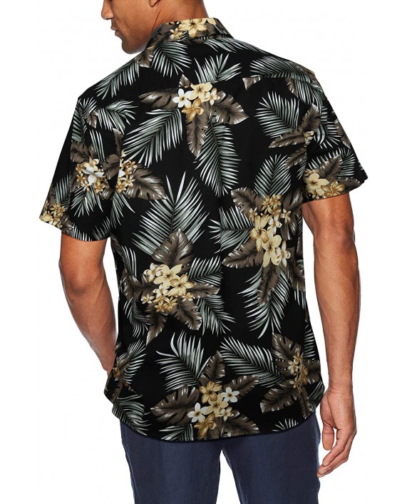 HISDERN Mens Hawaiian Printed Floral Aloha Shirts Tropical Front Pocket Short Sleeve Button Down Casual Holiday Summer Shirt at Men’s Clothing store