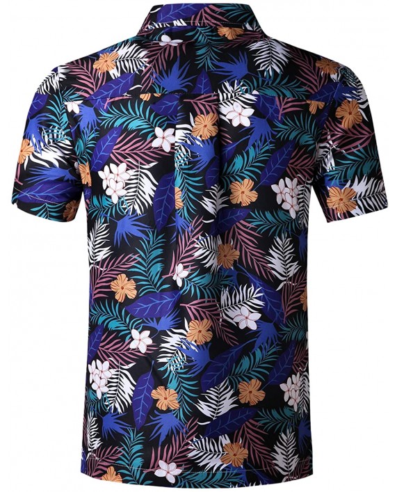 ief.G.S Hawaiian Shirts for Men Short Sleeve Shirts Printed with Different Patterns