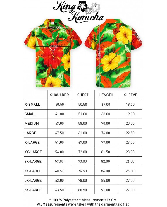 King Kameha Hawaiian Shirt for Men Funky Casual Button Down Very Loud Shortsleeve Unisex Big Flower at Men’s Clothing store