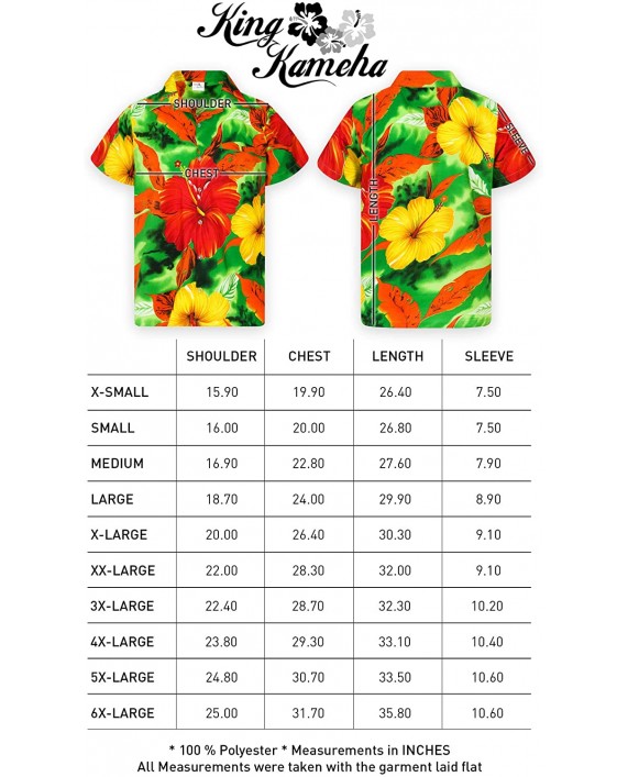 King Kameha Hawaiian Shirt for Men Funky Casual Button Down Very Loud Shortsleeve Unisex Big Flower at Men’s Clothing store