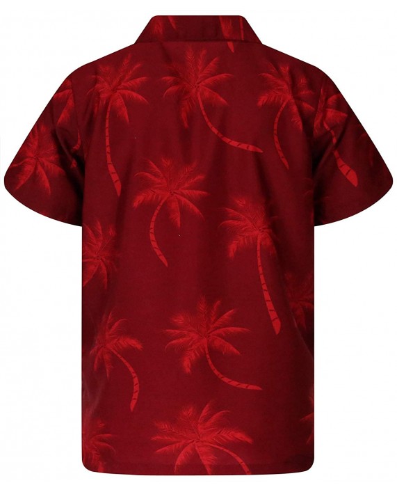 King Kameha Hawaiian Shirt for Men Funky Casual Button Down Very Loud Shortsleeve Unisex Palmshadow at Men’s Clothing store