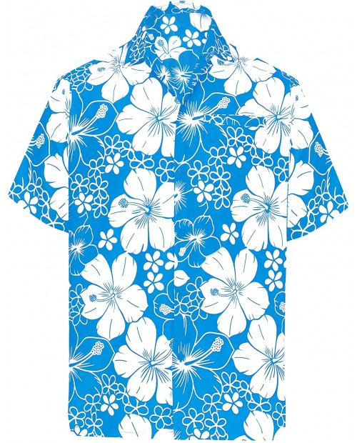 LA LEELA Men's Relaxed Short Sleeve Button Down Casual Hawaiian Shirt Printed D at  Men’s Clothing store