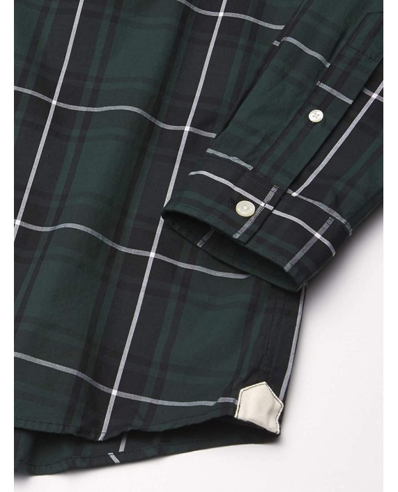 Lacoste Men's Long Sleeve Plaid Slim Fit Poplin Shirt at Men’s Clothing store