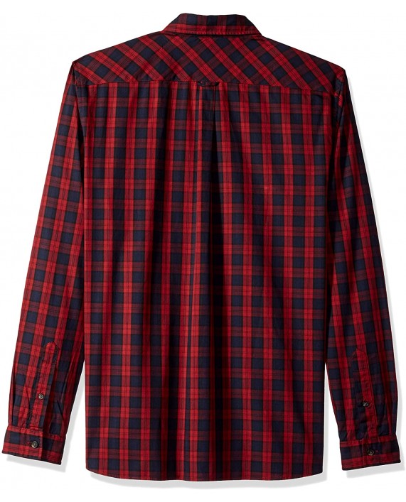 Lacoste Men's Long Sleeve Regular Fit Plaid Button Down at Men’s Clothing store