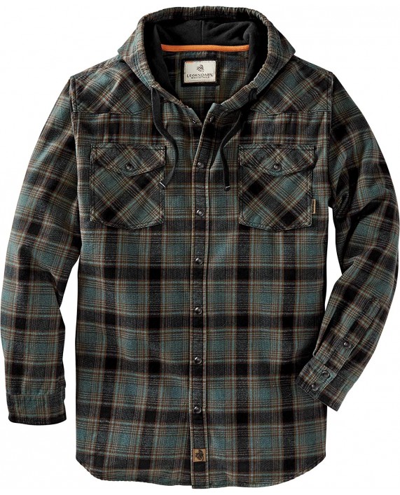 Legendary Whitetails Men's Backwoods Hooded Flannel Shirt