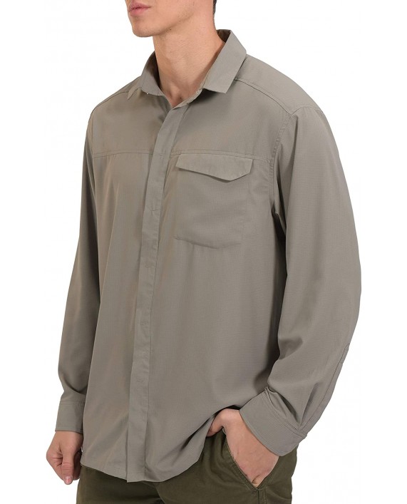 Mapamyumco Men's Ultra-Breathable UPF 50 UV Protection Long Sleeve Shirt for Hiking Travel