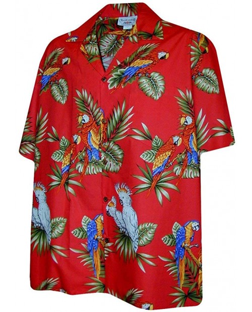 Pacific Legend Parrots Hawaiian Shirt at  Men’s Clothing store