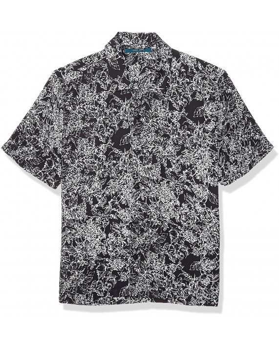 Perry Ellis Men's Abstract Floral Print Short Sleeve Shirt at Men’s Clothing store