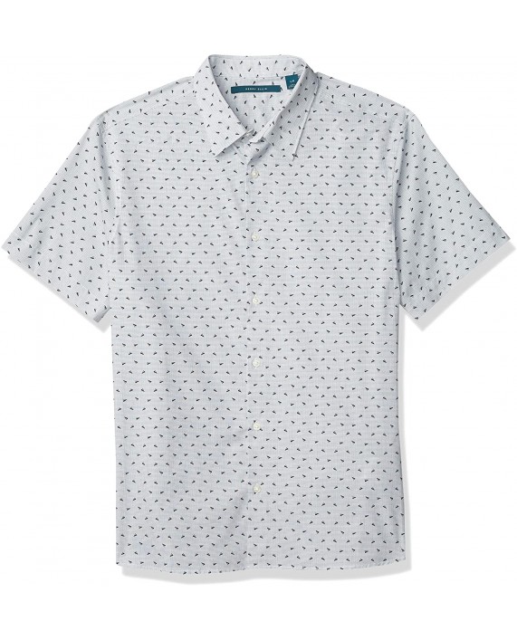 Perry Ellis Men's Arrow Print Short Sleeve Button-Down Shirt at Men’s Clothing store