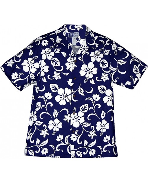 RJC Brand Hibiscus Pareo Men's Hawaiian Shirt at  Men’s Clothing store
